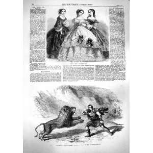   1861 PARIS FASHION CROCKETT LION TAMER ASTLEY THEATRE