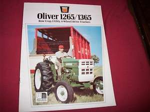 Oliver 1265 1365 Tractor Advertising Brochure 4 Wheel Drive Great Gift 