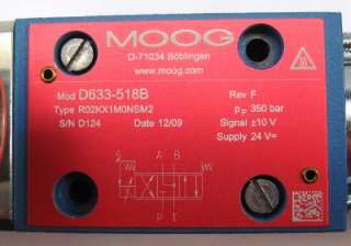 NIB Moog D633 518B Direct Drive Servo Valve 2 Yr Warr  