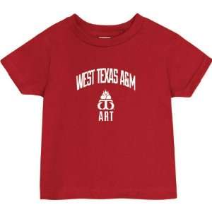 West Texas A&M Buffaloes Cardinal Red Toddler/Kids Art Arch T Shirt