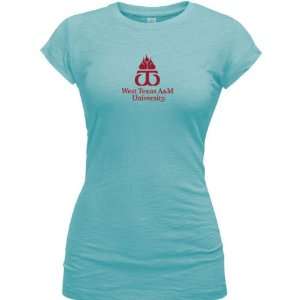 West Texas A&M Buffaloes Sea Foam Womens Logo Vintage T Shirt