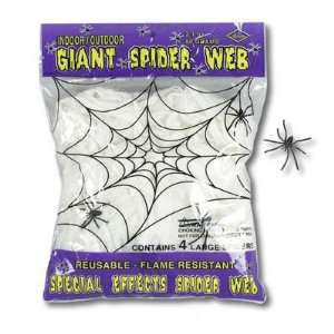  Spider Web Giant Special Effects White with (4) 2in 