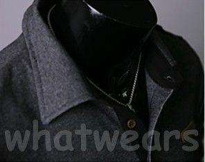Fashion Mens Slim Simple Design Polo T Shirt Sweatshirt 3Colors Black 