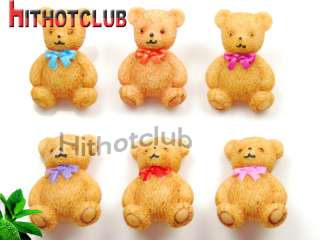 6X Cute 3D Bears Figure Brooch + Gift Box HK 1469  