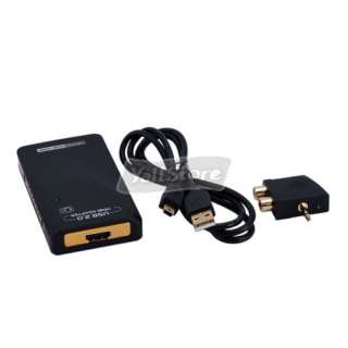 USB 2.0 to HDMI Multi Display Graphic Card Adapter Converter Stereo 