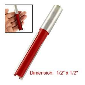  1/2 x 1/2 Long Dual Blades Straight Router Bit Tool 