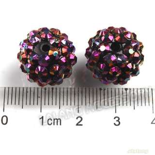   Fashion Round New Charms Black Arcylic Loose Beads 16mm 110024  