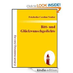 Bitt  und Glückwunschgedichte (German Edition) Friederike Caroline 