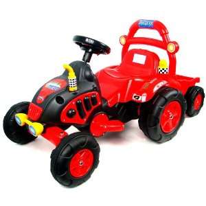   Riders Battery Operated Range Tractor with Trailer Red Toys & Games