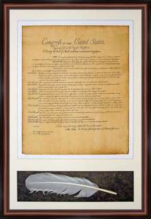 The BILL OF RIGHTS   Historical Document Replica Framed  