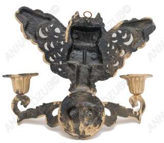 VINTAGE Metal Russian Candle Holder Candleholder OWL  