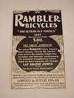 1897 rambler bicycle the 18 year old wheels ad expedited