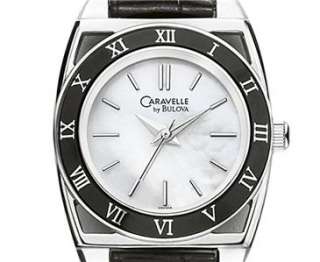 Caravelle by Bulova Womens Mother Of Pearl Dial Strap Watch 45L118 