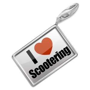  FotoCharms I Love Scootering   Charm with Lobster Clasp 