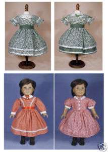 ADDY 1860s Civil War style dress pattern 18 AG Doll  