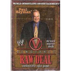  WWE Raw Deal Vengeance Starter Deck Paul Heyman Toys 