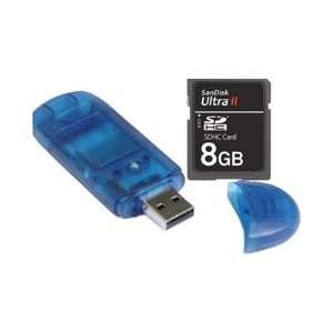  Sandisk 8GB Ultra II SD HC Card (SDSDH 8192, Bulk) & CTC 