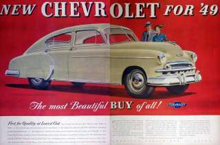 1949 Chevrolet Fleetline Sedan car color 2 page AD  