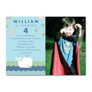   Party Invitations   Friendly Whale By Migi