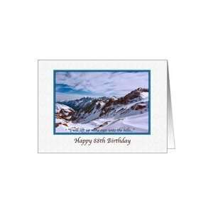  88th Birthday, Religious, Snowy Mountains Card Toys 