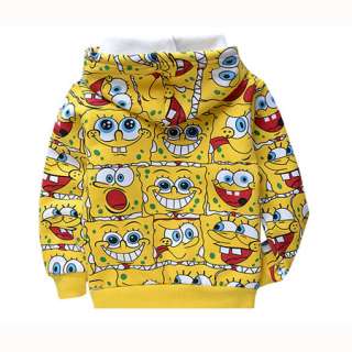 Boys SpongeBob Square Pants Fleece Zip Hoodie Coat 2 8 Years 8036 