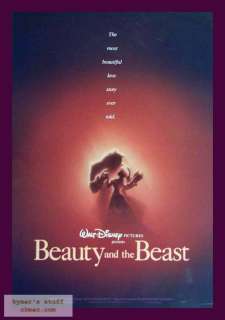 BEAUTY & THE BEAST Adv Orig 1sheet Movie Poster Disney  