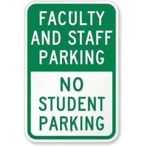 Faculty And Staff Parking   No Student Parking High Intensity Grade 