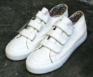 Mens Sneakers 1.37 Height Velcro Shoes SS027 White Sz  