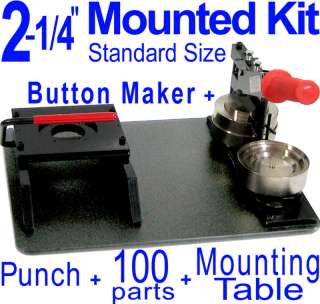 Button Maker Machine + Punch + TABLE + 100 Parts  