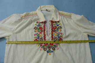 Vtg MATYO H Embroidered Hungary HUNGARIAN Womens Folk Floral Ethnic 