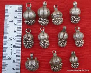 VINTAGE ANTIQUE TRIBAL OLD SILVER BEADS PENDANT  