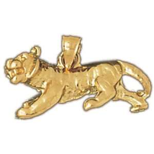  CleverEves 14K Gold Pendant 3 D Tiger 4.7   Gram(s 