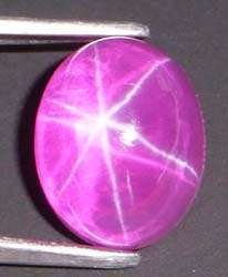   mm Pink Red Ruby Star 6 Rays No#3 Sapphire Cab PRS1224 (Lab)  