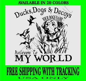 DUCK HUNTING DECAL LAB DOG DEC AL Goose,Dogs 1207YL  