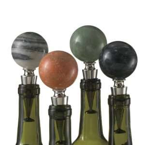  Pack of 8 Decorative Stone Globe Planet Bottle Stoppers (4 