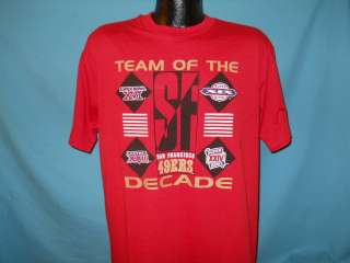 vintage SAN FRANCISCO 49ERS TEAM DECADE 80S t shirt XL  