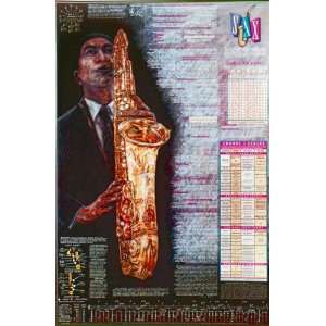  The Sax Poster  LAMINATED TO LAST Musical Instruments