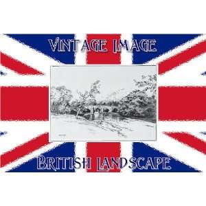  Pack of 12, 7cm x 4.5cm Gift Tags British Landscape 