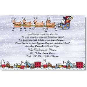  Santas Sleigh Christmas Invitations