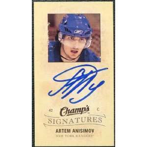  2009/10 Upper Deck Champs Signatures #CSAA Artem Anisimov 