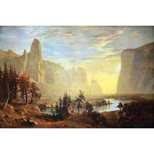  Albert Bierstadt 40W by 27H  Yosemite Valley CANVAS 
