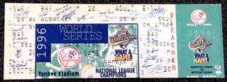 1996 NY Yankees Autographed Signed 1996 WS Mega Ticket Boggs PSA/DNA 