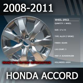 Honda Accord OEM 17 Replacement Wheel 08 09 2010 2011  