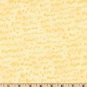   Pastel Script Butter Cream Fabric By The Yard Arts, Crafts & Sewing