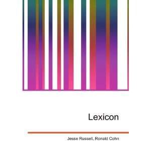  Lexicon Ronald Cohn Jesse Russell Books