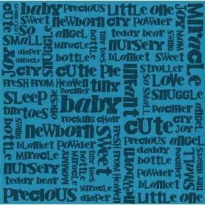   Cardstock 12X12 Artesian Pool With Baby Words