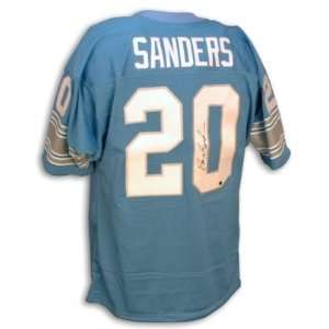  Barry Sanders Lions Blue t/b Signed Jersey Sports 