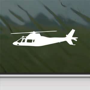  Agusta A109 Helicopter White Sticker Laptop Vinyl Window 