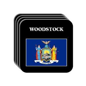  US State Flag   WOODSTOCK, New York (NY) Set of 4 Mini 