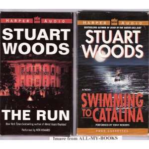 Two AUDIO BOOKS By Stuart Woods The RunandSwimming to 